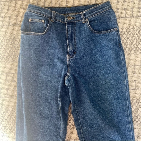VINTAGE High Rise 90s Medium Wash Blue Mom Straight Leg Jeans Sz 4 - Picture 5 of 9